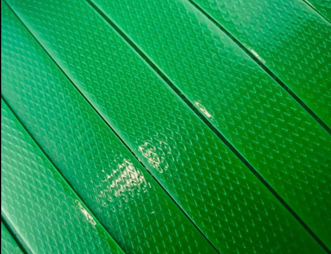 Green PET strapping band roll